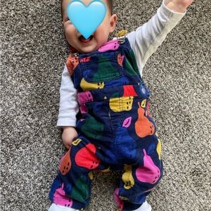 Hanna Andersson vibrant pear overalls